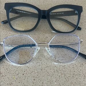 DIFF Eyewear Black Winston and Pixie Silver Glasses Duo